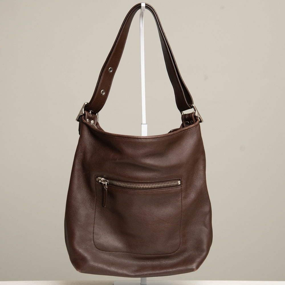 VTG Coach Legacy Brown Leather Hobo Slouchy Shoulder Bag Y2K Minimalist Earthy - Picture 4 of 6